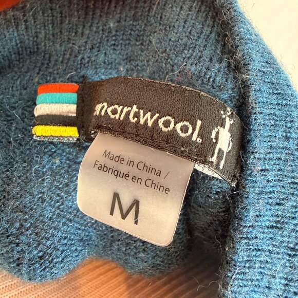 Smartwool Women's Sweater | Teal with Grey Accents | Medium - Picture 7 of 11